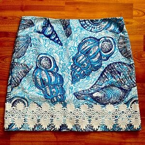 Lilly Pulitzer Originals Blue Seashell Skirt
